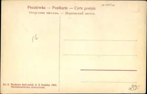 Ak Junge Frau in polnischer Volkstracht