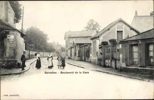 Ak Sarcelles Val d'Oise, Boulevard de la Gare
