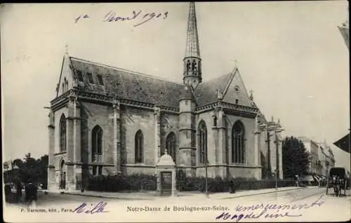 Ak Boulogne sur Seine Hauts de Seine, Eglise Notre Dame