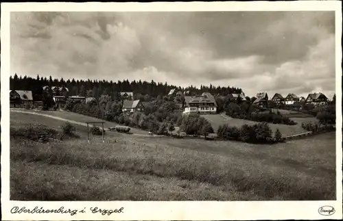 Ak Oberbärenburg Altenberg im Erzgebirge, Panorama vom Ort