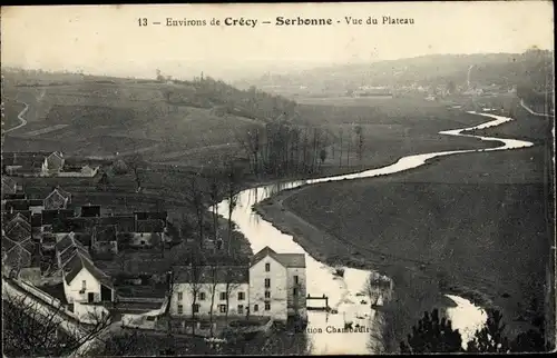 Ak Serbonne Crécy la Chapelle Seine et Marne, Vue du Plateau