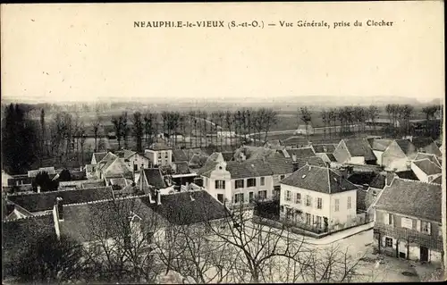 Ak Neauphle le Vieux, Vue Generale, prise du Clocher