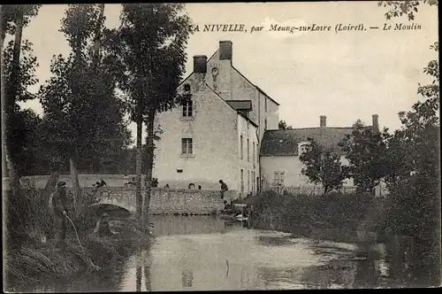 Ak La Nivelle par Meung sur Loire Loiret, Le Moulin