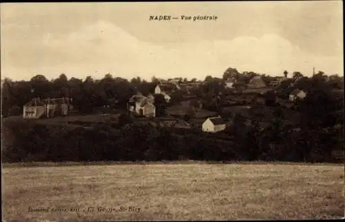 Ak Nades Allier, vue générale, prairie