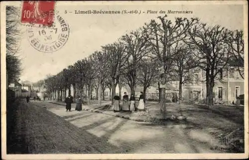 Ak Limeil Brevannes Val de Marne, Place des Marronniers