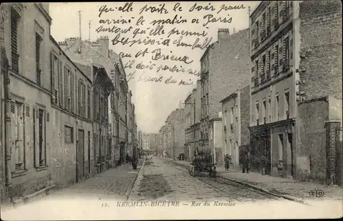 Ak Le Kremlin-Bicêtre Val de Marne, Rue du Kremlin
