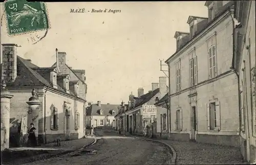 Ak Mazé Maine et Loire, Route d'Angers