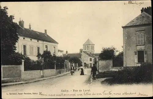 Ak Saacy Seine et Marne, Rue de Laval