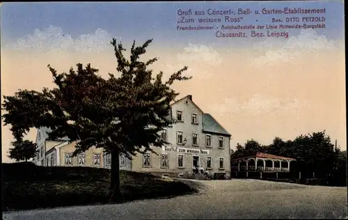 Ak Claußnitz in Mittelsachsen, Gasthof Zum weissen Ross