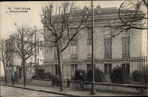 Ak Les Lilas Seine Saint Denis, Gendarmerie