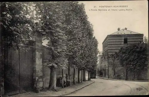 Ak Fontenay aux Roses Hauts de Seine, L'Ecole Normale et l'Asile Ledru Rollin