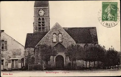 Ak Saint-Fargeau-Ponthierry Seine et Marne, L'Eglise