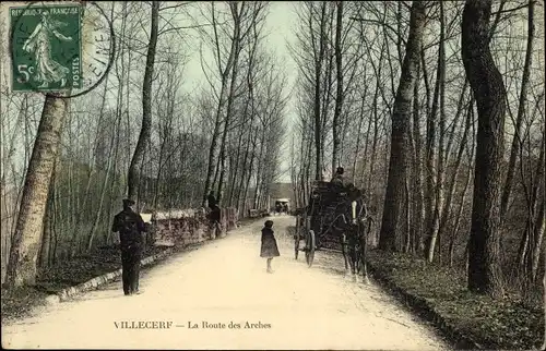 Ak Villecerf Seine et Marne, La Route des Arches