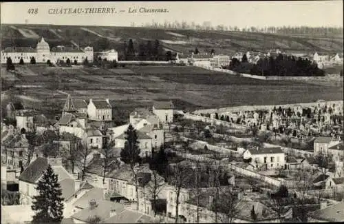 Ak Château Thierry Aisne, Les Chesneaux, vue aérienne