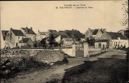 Ak Voutenay sur Cure Yonne, Quartier du Haut