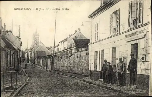 Ak Goussainville Val d´Oise, Rue Brûlée