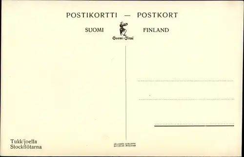 Ak Finnland, Tukkijoella, Stockflötarna, Flößer