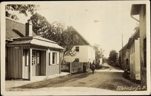 Foto Ak Oldřichov na Hranicích Ullersdorf Region Reichenberg, Straßenpartie im Ort