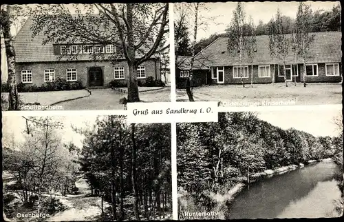 Ak Sandkrug Hatten in Oldenburg, Kinderheim, Osenberge, Schullandheim, Hunte