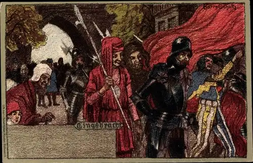 Künstler Litho Schultz, Eingebracht, Ritter wurden gefangen genommen