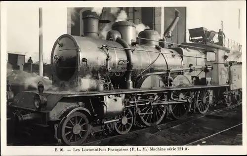 Ak Französische Eisenbahn, PLM, Dampflok, Tender Serie 221 A