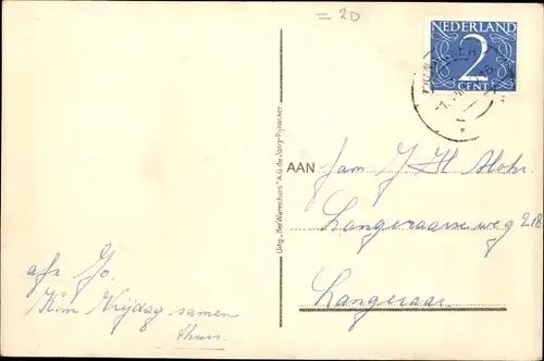 Ak Pijnacker Südholland, Gezicht op Westlaan en Uitpad