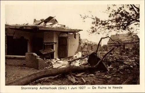 Ak Achterhoek Gelderland, Stormramp 1927, de Ruine te Neede