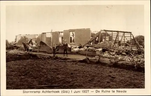 Ak Achterhoek Gelderland, Stormramp 1927, de Ruine te Neede