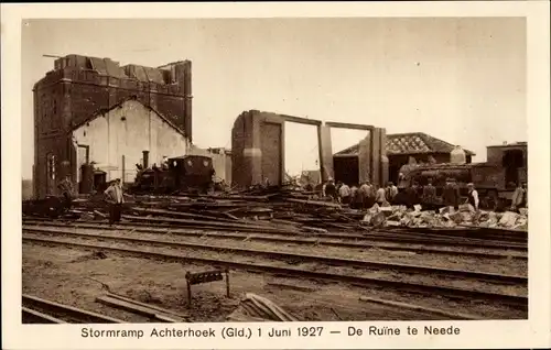 Ak Achterhoek Gelderland, Stormramp 1927, de Ruine te Neede