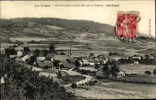 Ak Gerbépal Vosges, de Gérardmer á Saint Die, par le Plafond