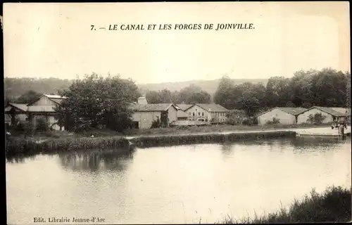 Ak Joinville Vosges, le Canal et les Forges