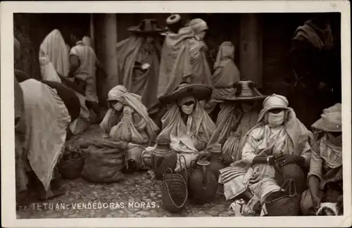 Foto Ak Tetuan Tétouan Marokko, Vendedoras Moras