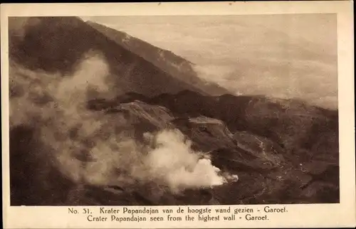 Ak Garoet Garut Java Indonesien, Crater Papandajan seen from the highest wall