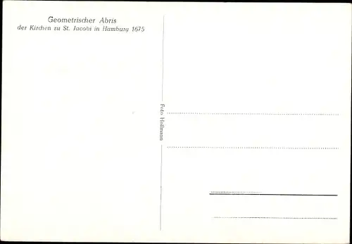 Ak Hamburg Mitte Altstadt, Geometrischer Abris der Kirchen zu St. Jacobi
