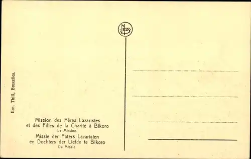 Ak  Bikoro Congo Belge DR Kongo Zaire, Mission des Péres Lazaristes et des Filles de la Charité