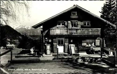 Ak Semmering Steiermark Österreich, Enzian Hütte