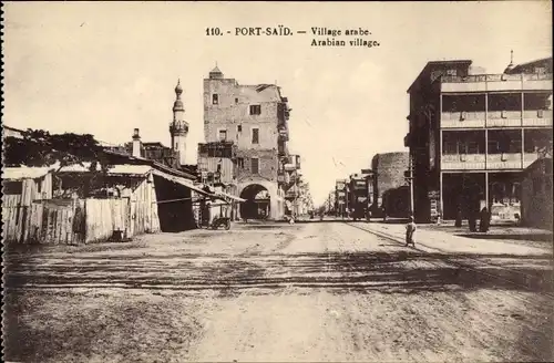 Ak Port Said Ägypten, Village arabe, Arabian village