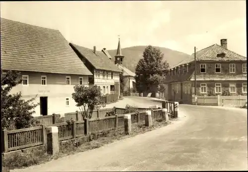 Ak Sachsendorf Sachsenbrunn Eisfeld Thüringen, Straßenpartie