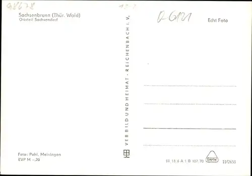 Ak Sachsendorf Sachsenbrunn Eisfeld Thüringen, Straßenpartie