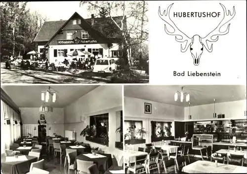 Ak Bad Liebenstein im Wartburgkreis, HO Gaststätte Hubertushof, Inneres