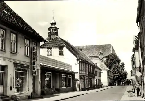 Ak Malchin in Mecklenburg, Steinstraße, Geschäfte