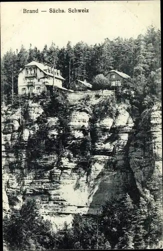 Ak Hohnstein Sächsische Schweiz, Brand