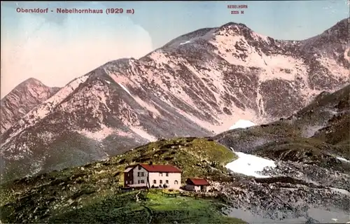Ak Oberstdorf im Oberallgäu, Nebelhornhaus, Nebelhorn