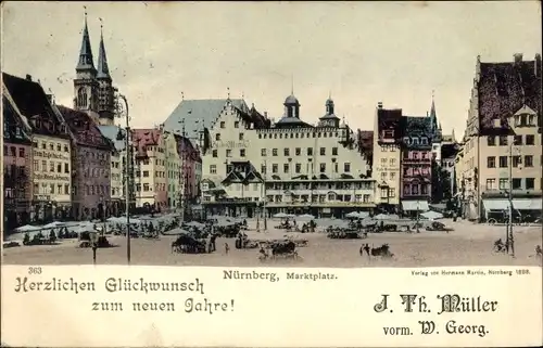 Ak Nürnberg in Mittelfranken, Marktplatz