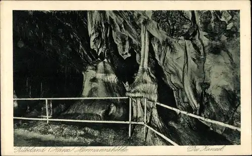 Ak Rübeland Oberharz am Brocken, Hermannshöhle, Die Kanzel