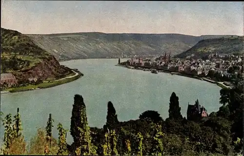 Ak Boppard am Rhein, Panorama, Rheinserie Novitas 1006