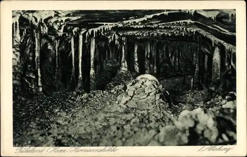 Ak Rübeland Oberharz am Brocken, Hermannshöhle, II. Abteilung