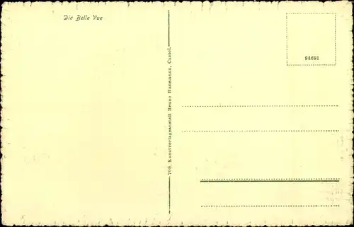 Ak Kassel in Hessen, Die Belle Vue, Straßenpartie aus vergangener Zeit