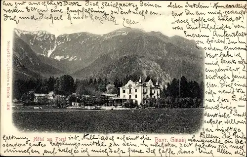 Ak Bayerisch Gmain im Berchtesgadener Land Oberbayern, Hotel am Forst