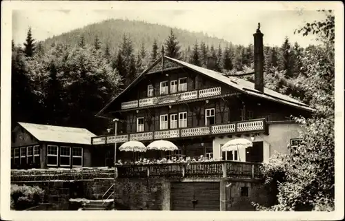 Ak Tabarz im Thüringer Wald, Blick auf das Schweizerhaus, im Winter